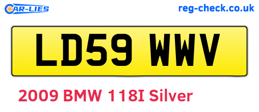 LD59WWV are the vehicle registration plates.