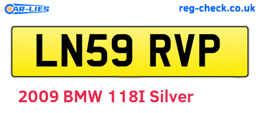 LN59RVP are the vehicle registration plates.