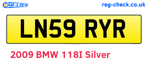 LN59RYR are the vehicle registration plates.