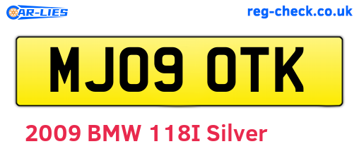 MJ09OTK are the vehicle registration plates.