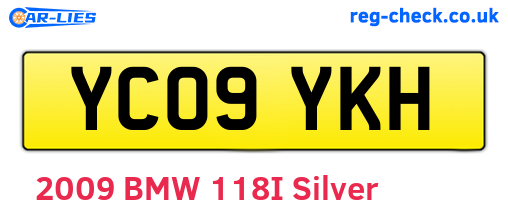 YC09YKH are the vehicle registration plates.
