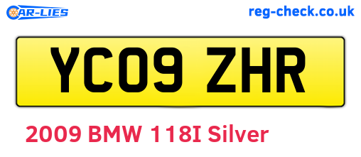 YC09ZHR are the vehicle registration plates.