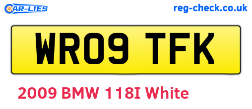 WR09TFK are the vehicle registration plates.