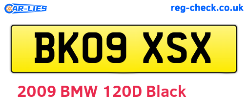 BK09XSX are the vehicle registration plates.