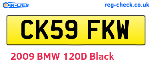 CK59FKW are the vehicle registration plates.
