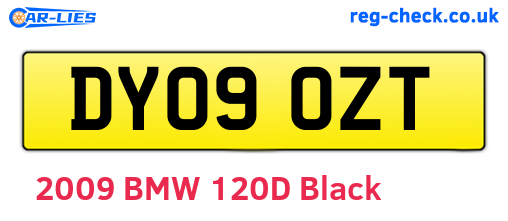 DY09OZT are the vehicle registration plates.