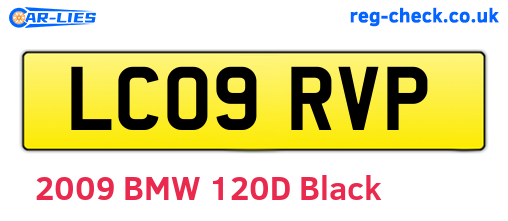 LC09RVP are the vehicle registration plates.