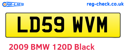 LD59WVM are the vehicle registration plates.