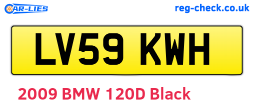 LV59KWH are the vehicle registration plates.