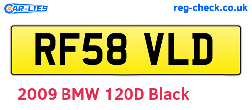 RF58VLD are the vehicle registration plates.