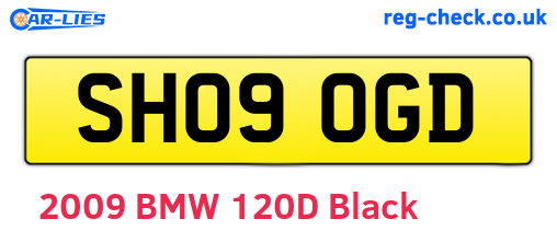 SH09OGD are the vehicle registration plates.
