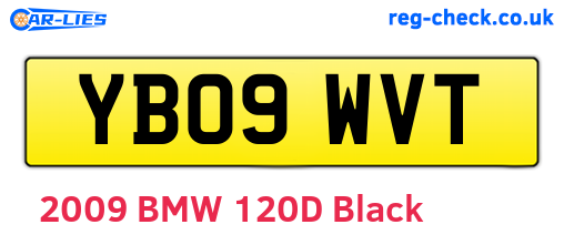 YB09WVT are the vehicle registration plates.