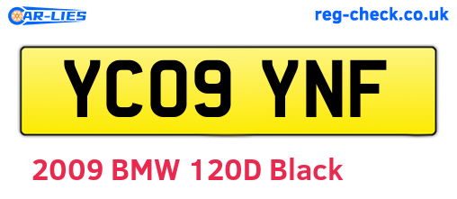 YC09YNF are the vehicle registration plates.
