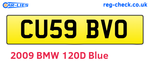 CU59BVO are the vehicle registration plates.