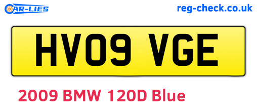 HV09VGE are the vehicle registration plates.