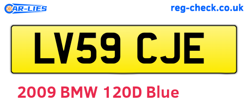 LV59CJE are the vehicle registration plates.