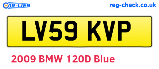 LV59KVP are the vehicle registration plates.