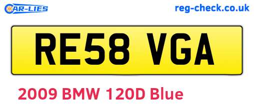 RE58VGA are the vehicle registration plates.