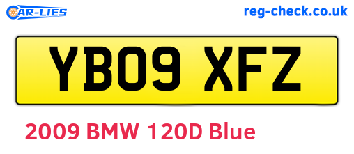 YB09XFZ are the vehicle registration plates.