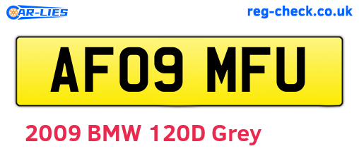 AF09MFU are the vehicle registration plates.