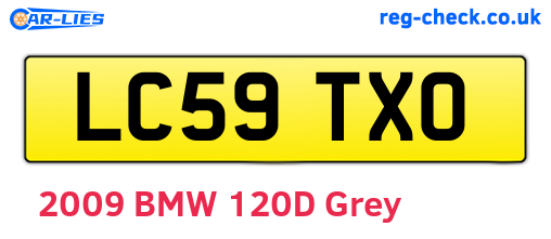 LC59TXO are the vehicle registration plates.