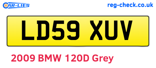 LD59XUV are the vehicle registration plates.