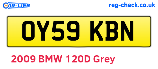OY59KBN are the vehicle registration plates.