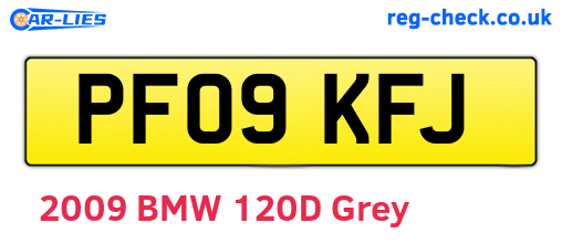 PF09KFJ are the vehicle registration plates.