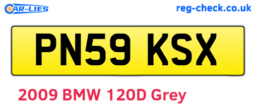 PN59KSX are the vehicle registration plates.