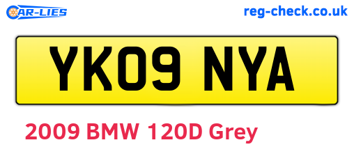 YK09NYA are the vehicle registration plates.