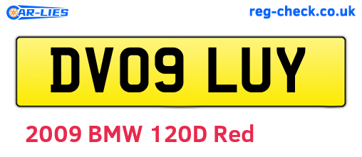 DV09LUY are the vehicle registration plates.