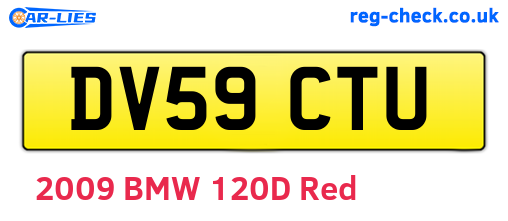 DV59CTU are the vehicle registration plates.
