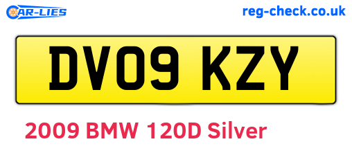 DV09KZY are the vehicle registration plates.