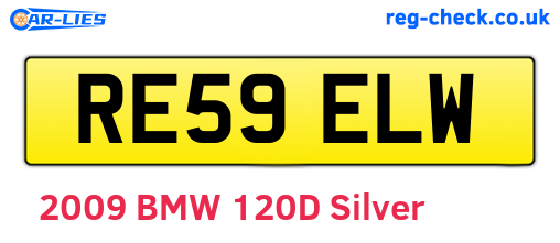 RE59ELW are the vehicle registration plates.