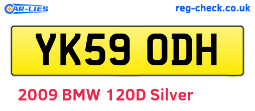 YK59ODH are the vehicle registration plates.