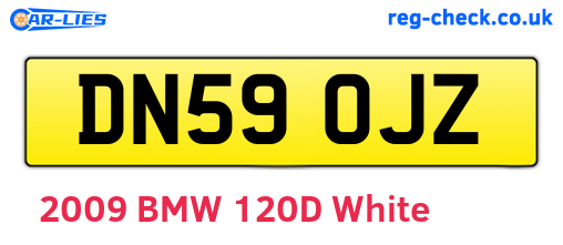DN59OJZ are the vehicle registration plates.