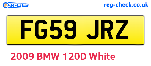 FG59JRZ are the vehicle registration plates.