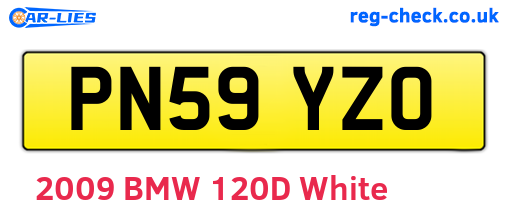 PN59YZO are the vehicle registration plates.