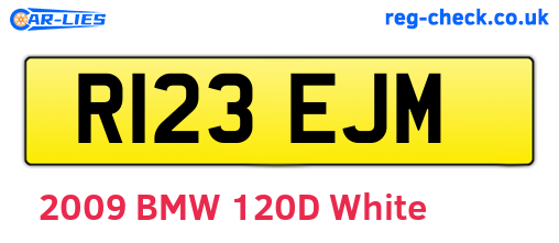 R123EJM are the vehicle registration plates.