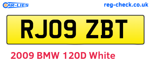 RJ09ZBT are the vehicle registration plates.