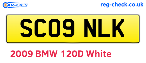 SC09NLK are the vehicle registration plates.