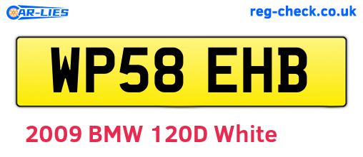 WP58EHB are the vehicle registration plates.