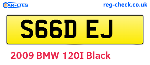 S66DEJ are the vehicle registration plates.