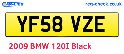 YF58VZE are the vehicle registration plates.