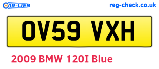 OV59VXH are the vehicle registration plates.