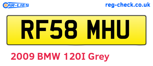 RF58MHU are the vehicle registration plates.