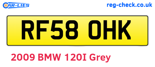 RF58OHK are the vehicle registration plates.