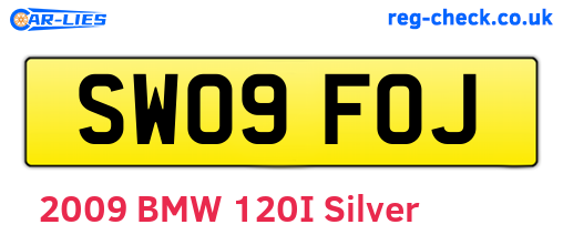 SW09FOJ are the vehicle registration plates.