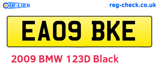 EA09BKE are the vehicle registration plates.
