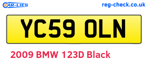 YC59OLN are the vehicle registration plates.